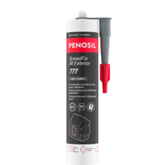 Įvairių paskirčių hibridiniai klijai PENOSIL SpeedFix All Exterior 777, pilka, 290 ml