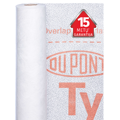 DuPont™ Tyvek® Soft – Difuzinė Kvėpuojanti Membrana Stogui ir Sienoms (75 m²/rul.)
