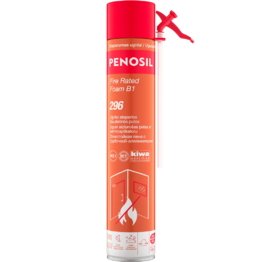 Ugniai atsparios šiaudelinės sandarinimo putos PENOSIL Fire Rated Foam B1 296, rožinė, 760 ml