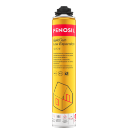 Mažo išsiplėtimo sandarinimo putos PENOSIL GoldGun Low Expansion, šviesiai geltona, 750 ml