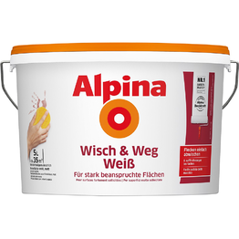 Dažai intensyviai veikiamiems paviršiams ALPINA Wisch & Weg Weiß  5 Ltr.