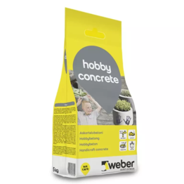 Paprasto naudojimo betonas WEBER Hobby Concrete, rankdarbiams ir įvairiems dirbinių liejiniams, 5 Kg.