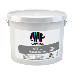 Dekoratyvinis silikoninis tinkas Caparol Silikon FassadenPutz K20 (samanėlė 2,0mm) 25 Kg., balta