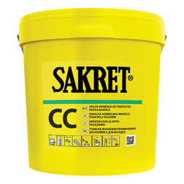 Mineralinis fasadinis glaistas SAKRET CC, 10 Kg.
