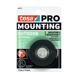Skaidri dvipusio lipnumo juosta TESA Pro Mounting Outdoor (66751) 1,5 m x 19 mm