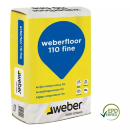 Savaime išsilyginantis cementinis grindų mišinys WEBER.FLOOR 110 FINE, 4-30 mm., 20 Kg.