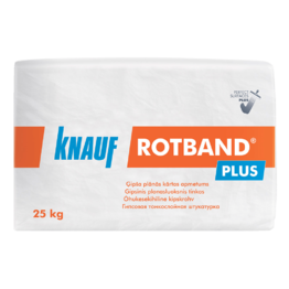 Plonasluoksnis gipsinis tinkas Knauf ROTBAND PLUS, 25 Kg.
