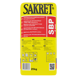 Mineralinis dekoratyvinis tinkas SAKRET SBP (2mm) samanėlė, 25 Kg.