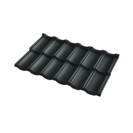 Modulinė skarda Moderno 0,5mm MAT RAL9005 (0,805 m2)