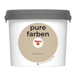 Spalvoti vidaus dažai Alpina Pure Farben Graubeige 2,5 Ltr.