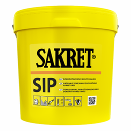 Silikoninis dekoratyvinis tinkas SAKRET SIP B (samanėlė, 1mm) 25 Kg.