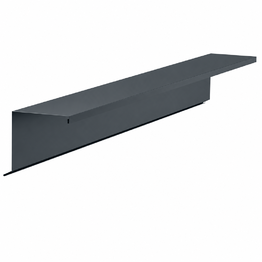 Skardinė vėjalentė 0,50 mm., 120x130 mm., L-2000 mm., blizgi antracito (RAL7016)