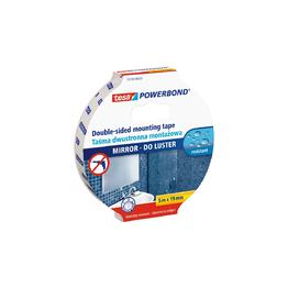 Dvipusio lipnumo juosta TESA Powerbond Mirror (55733), veidrodžiams tvirtinti, 5 m x 19 mm