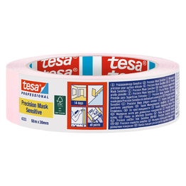 Dažymo juosta jautriems paviršiams TESA Precision Mask Sensitive (4333), vidaus darbams, 50 m x 30 mm., 14 d.