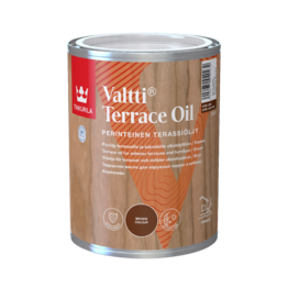 Tirpiklinis vaško turintis rudas lauko medienos aliejus Tikkurila Valtti Terrace Oil 0.9l