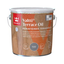 Tirpiklinis vaško turintis pilkas lauko medienos aliejus Tikkurila Valtti Terrace Oil 2.7l