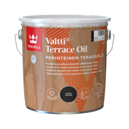 Tirpiklinis vaško turintis juodas lauko medienos aliejus Tikkurila Valtti Terrace Oil 2.7l