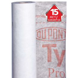 DuPont™ Tyvek® Pro + Tape – Dviejų Sluoksnių Kvėpuojanti Membrana su Lipnia Juosta Stogui ir Sienoms (37,5 m²/rul.)